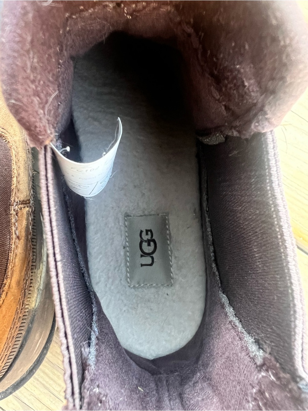 UGG men Chestnut Brown Shearling-Lined Boot - Picture 3 of 4